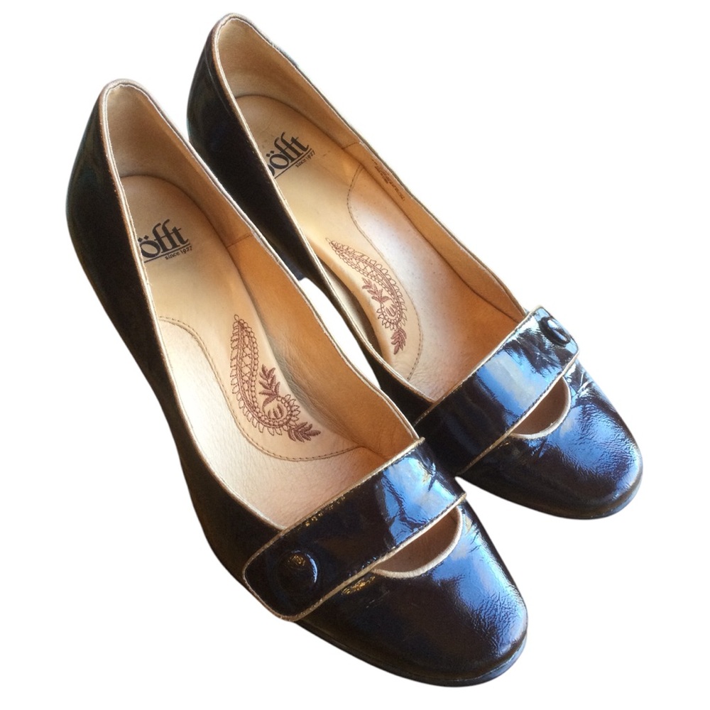 Sofft Magnolia Brown Patent Leather Heels Size 9